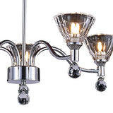 Neptune 52cm Round 5 Light Chandelier - Polished Chrome