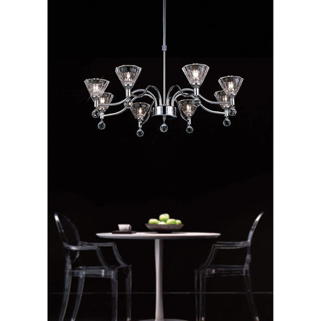 Neptune 65cm Round 8 Light Chandelier - Polished Chrome