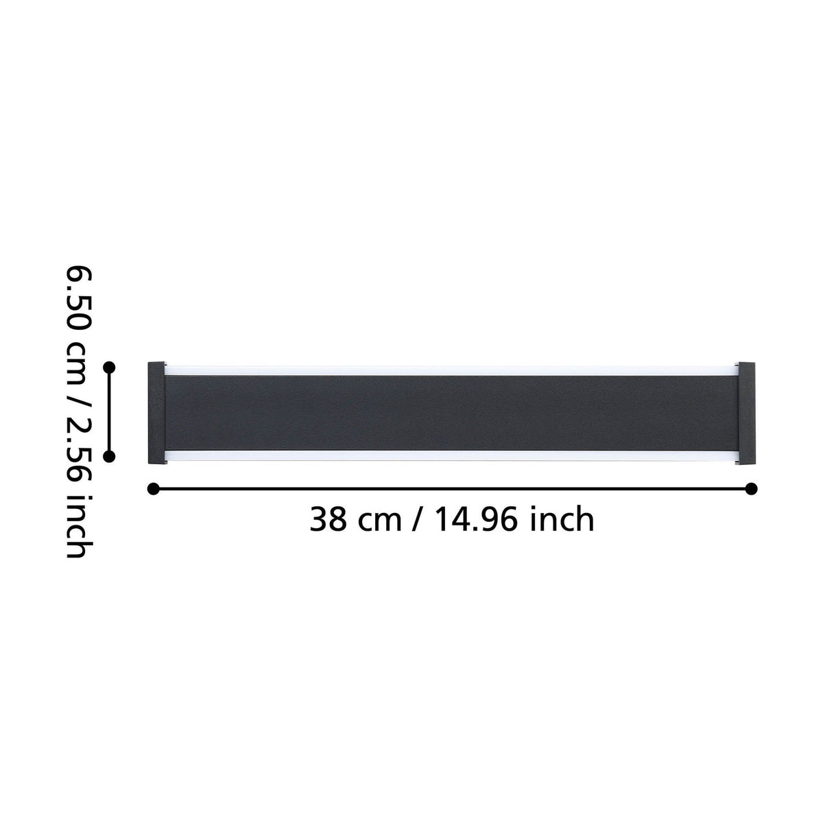 Neviano LED Outdoor Wall Light 38cm - Black & White
