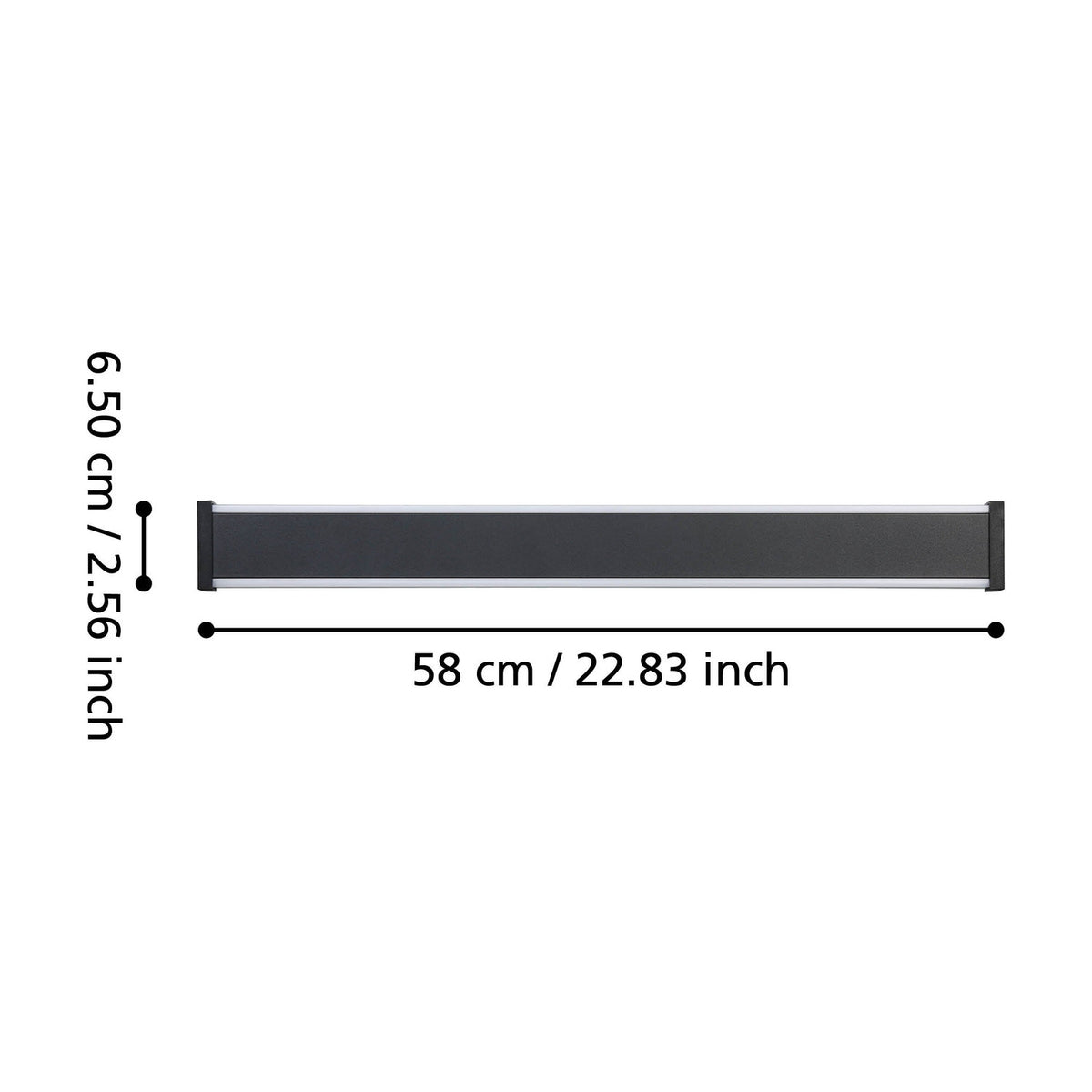 Neviano LED Outdoor Wall Light 58cm - Black & White