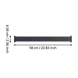 Neviano LED Outdoor Wall Light 58cm - Black & White