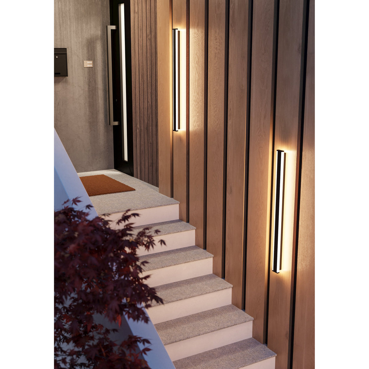 Neviano LED Outdoor Wall Light 97cm - Black & White