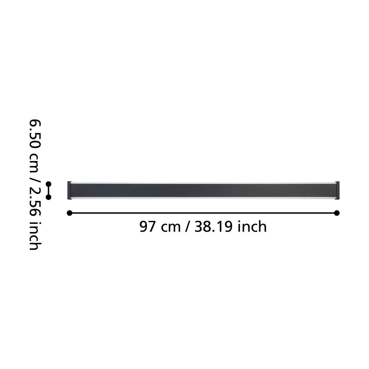 Neviano LED Outdoor Wall Light 97cm - Black & White