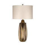 Newham 1 Light Large Table Lamp - Bronze Ceramic / Pearl shade
