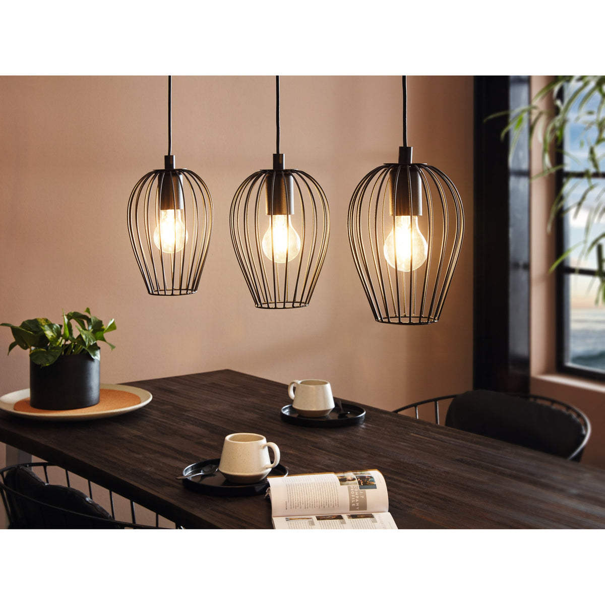 Newtown Linear Pendant Light - Black