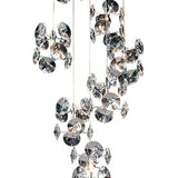 Nico 9 Light Crystal Cluster Pendant Light - Polished Chrome