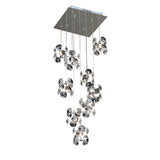 Nico 9 Light Crystal Cluster Pendant Light - Polished Chrome