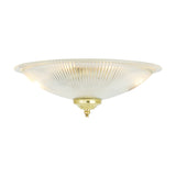 Nicosa Twin Ribbed Glass Flush Ceiling Light