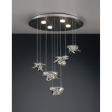 Nido 5 Light LED Cluster Pendant Light 50W 3000K - Polished Chrome