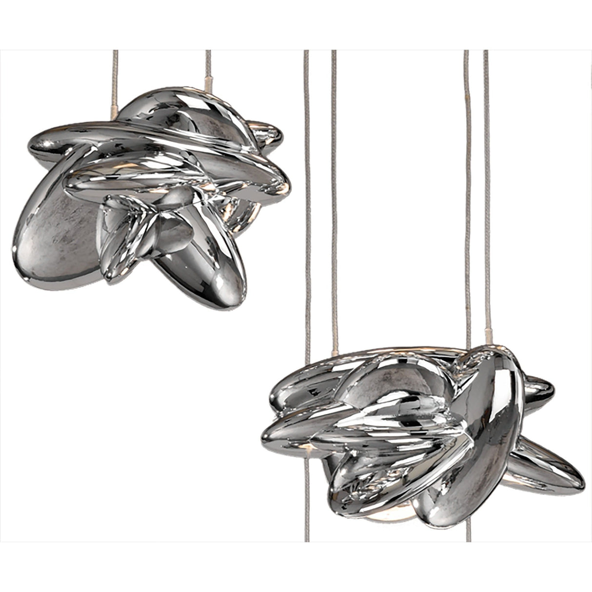 Nido 4 Light LED Cluster Pendant Light 34W 3000K - Polished Chrome