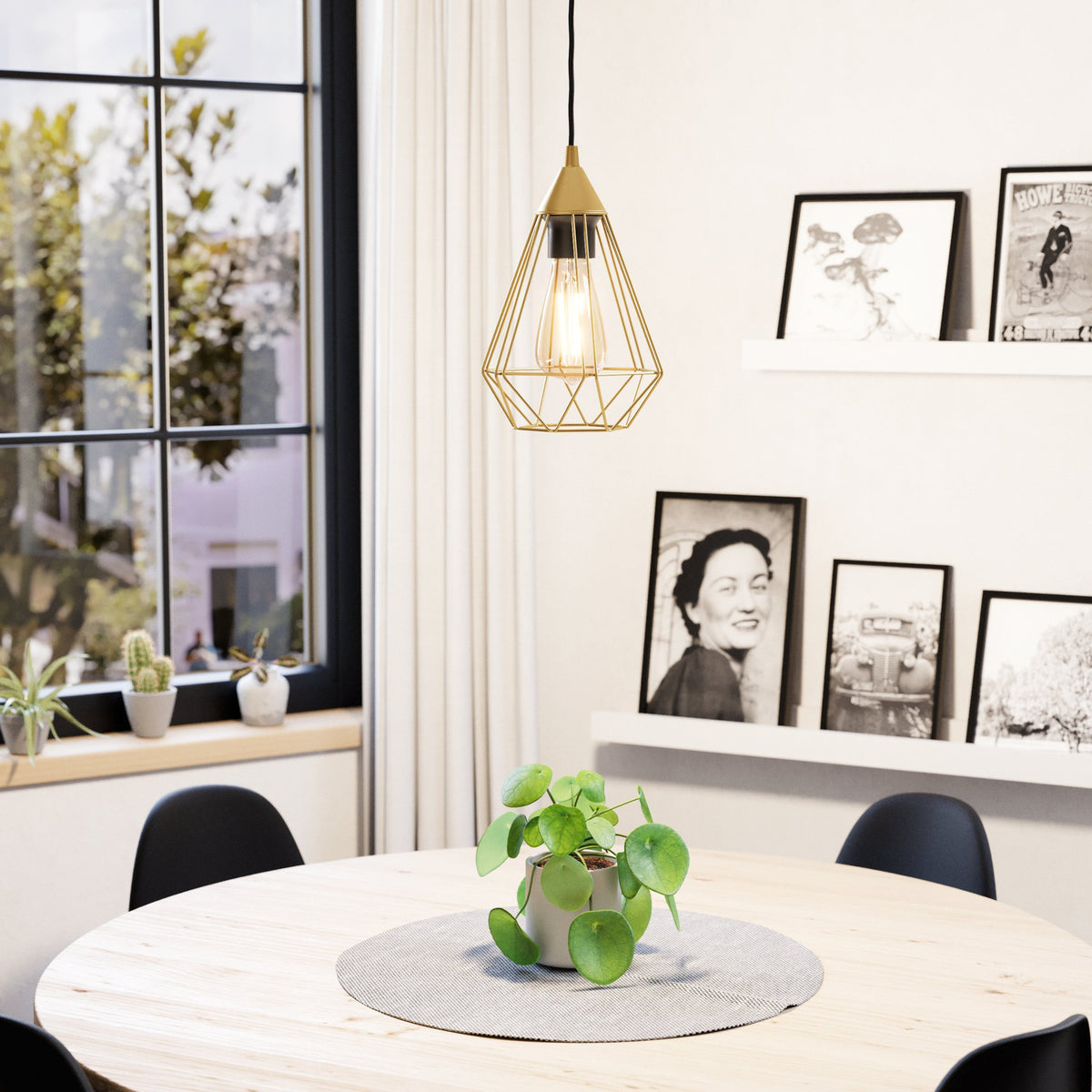 Nilbine Pendant Light 17.5cm - Brushed Brass