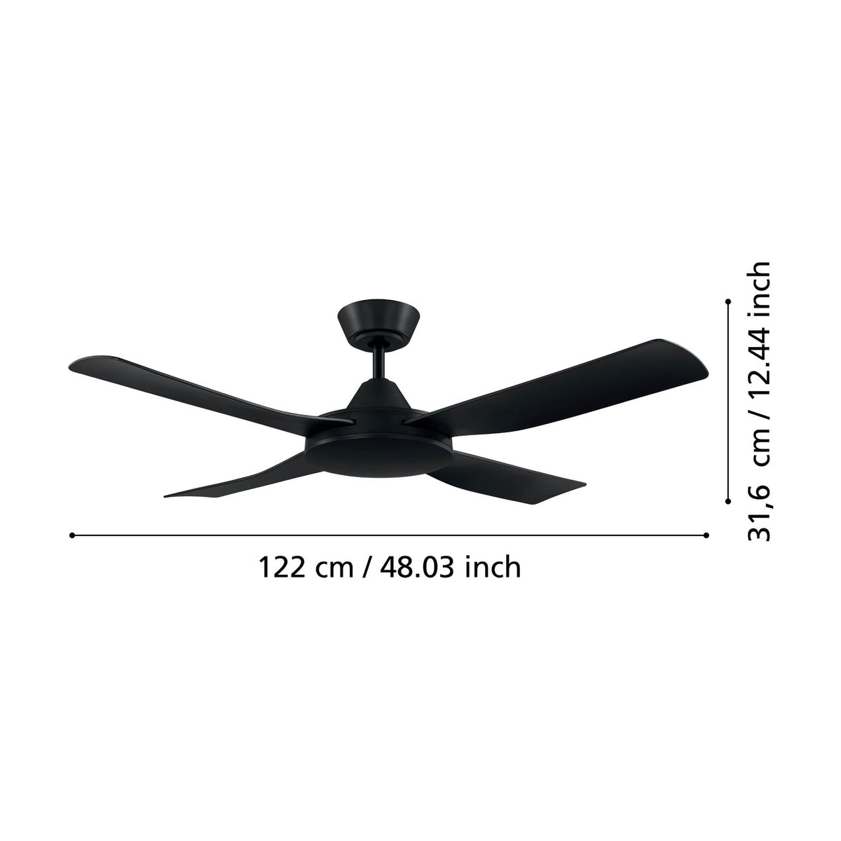 Nilmelle Ceiling Fan - Matt Black