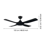 Nilmelle Ceiling Fan - Matt Black