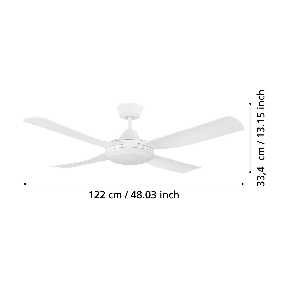Nilmelle Ceiling Fan with Light - Matt White