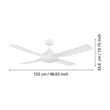 Nilmelle Ceiling Fan with Light - Matt White
