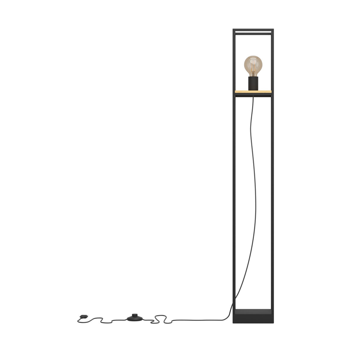 Ninarne Floor Lamp - Black & Brown