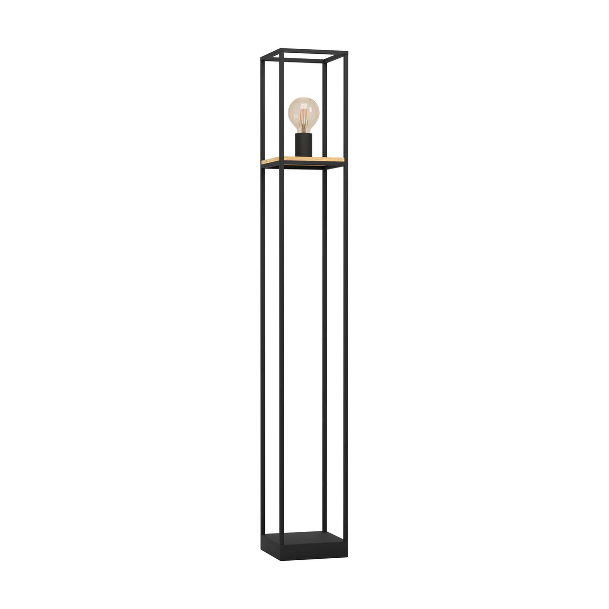 Ninarne Floor Lamp - Black & Brown