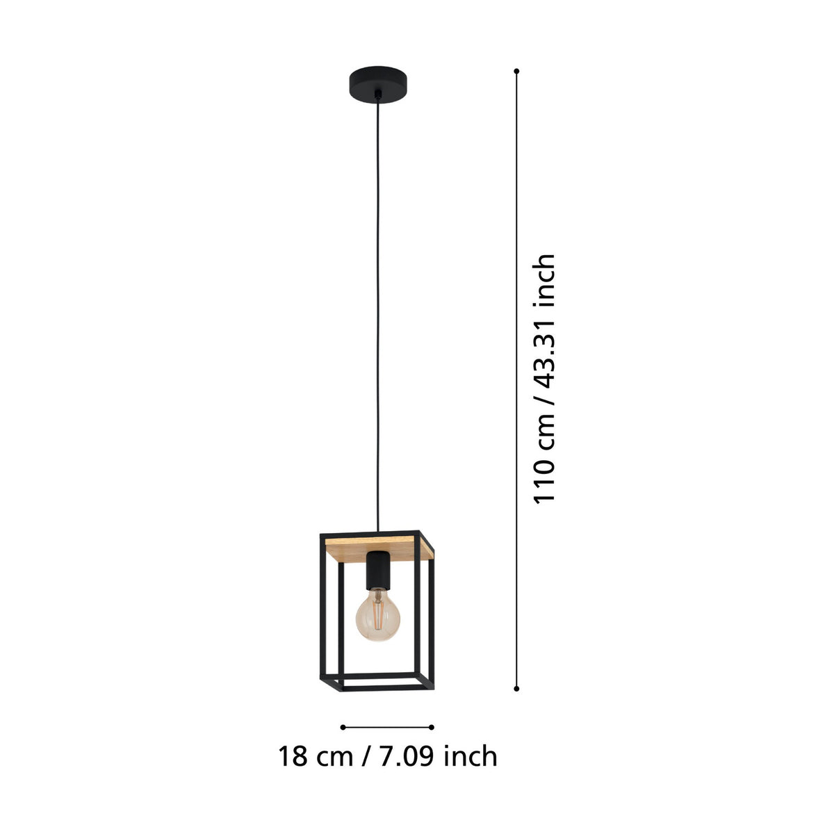 Ninarne Pendant Light - Black & Brown