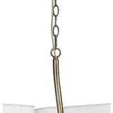 Ninette 80cm 3 Arm 6 Light Chandelier - Brass With White Shades