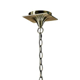 Ninette  2 Arm 4 Light Chandelier - Antique Brass With White Shades