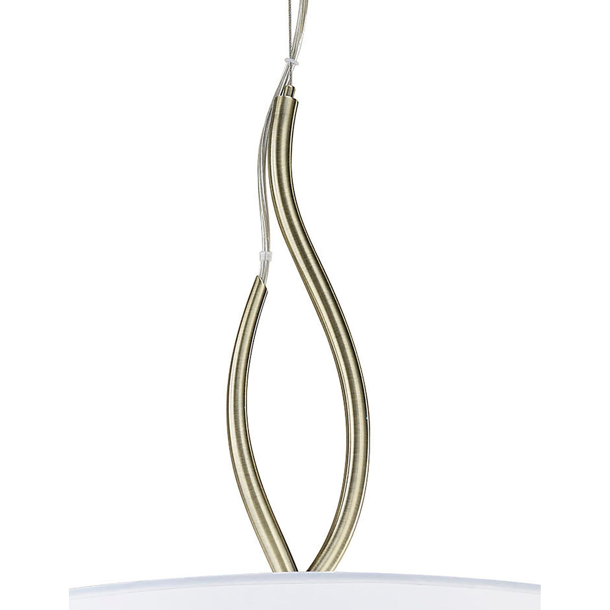 Ninette 4 Light Pendant Light – Antique Brass With White Shades