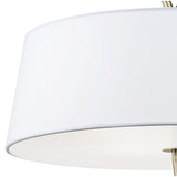 Ninette 4 Light Pendant Light – Antique Brass With White Shades