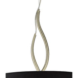 Ninette 4 Light Pendant Light – Brass With Black Shades