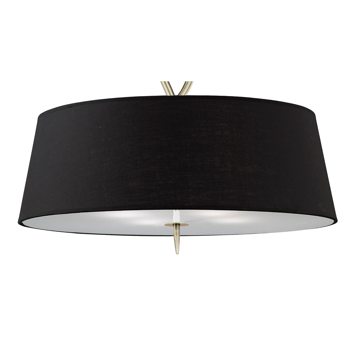 Ninette 4 Light Pendant Light – Brass With Black Shades