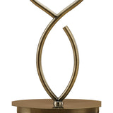 Ninette Large 2 Light Table Lamp - Antique Brass With White Shade