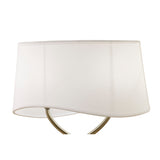 Ninette Large 2 Light Table Lamp - Antique Brass With White Shade