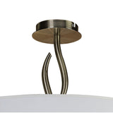 Ninette 4 Light Semi-Flush Ceiling Light - Ivory White