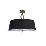 Ninette 4 Light Semi-Flush Ceiling Light - Black