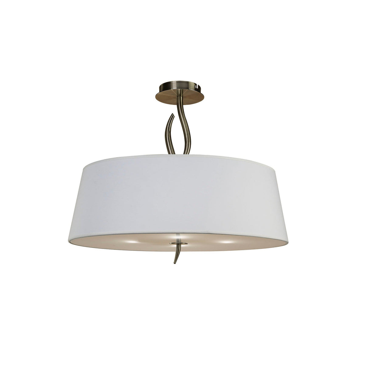 Ninette 4 Light Semi-Flush Ceiling Light - Ivory White