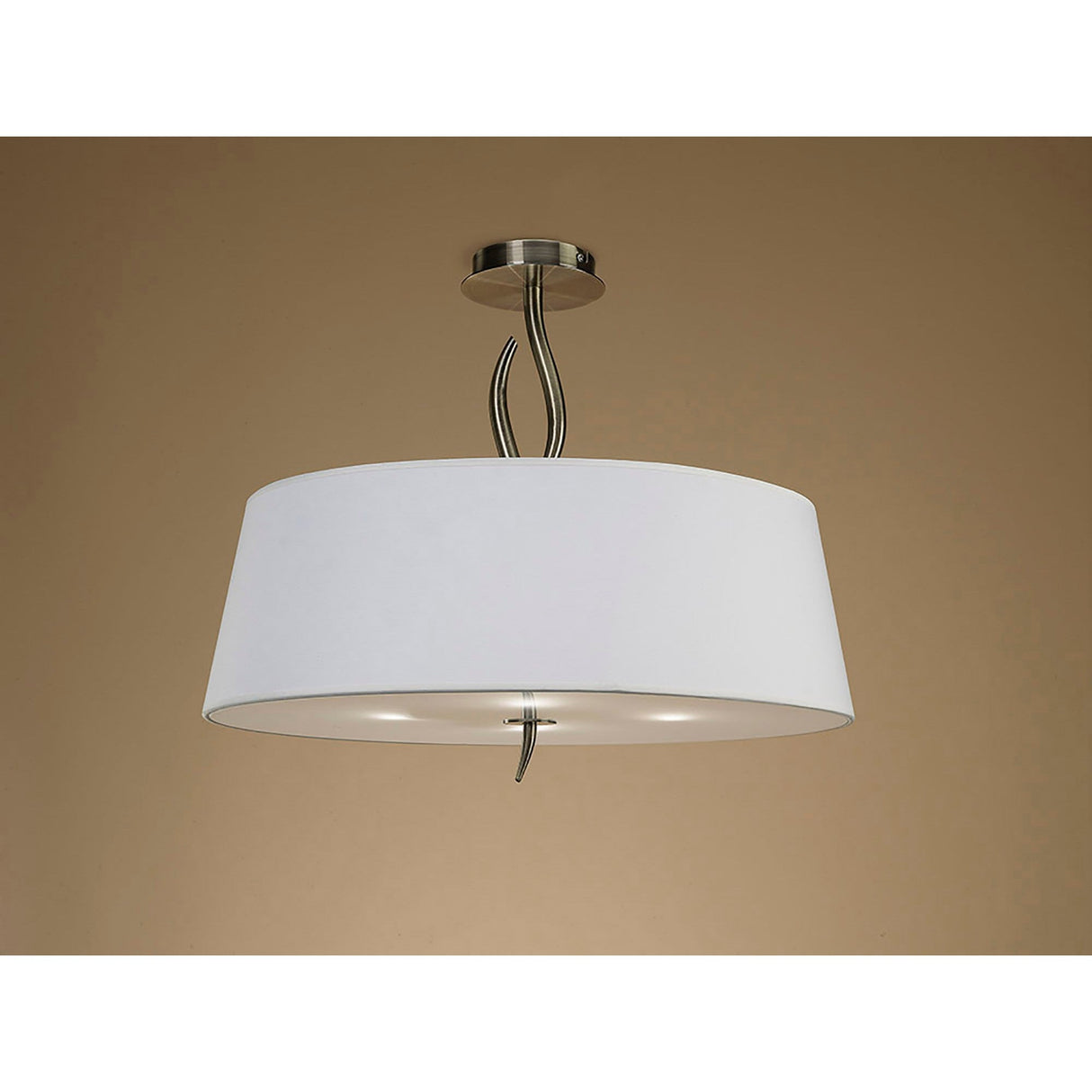 Ninette 4 Light Semi-Flush Ceiling Light - Ivory White