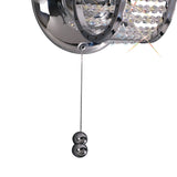 Niobe 1 Light Crystal Wall Light With Switch - Chrome