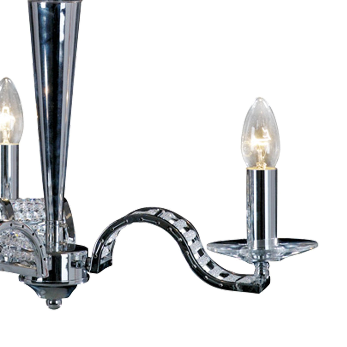 Niobe 53cm 3 Light Crystal Chandelier - Polished Chrome