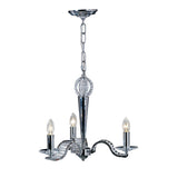 Niobe 53cm 3 Light Crystal Chandelier - Polished Chrome