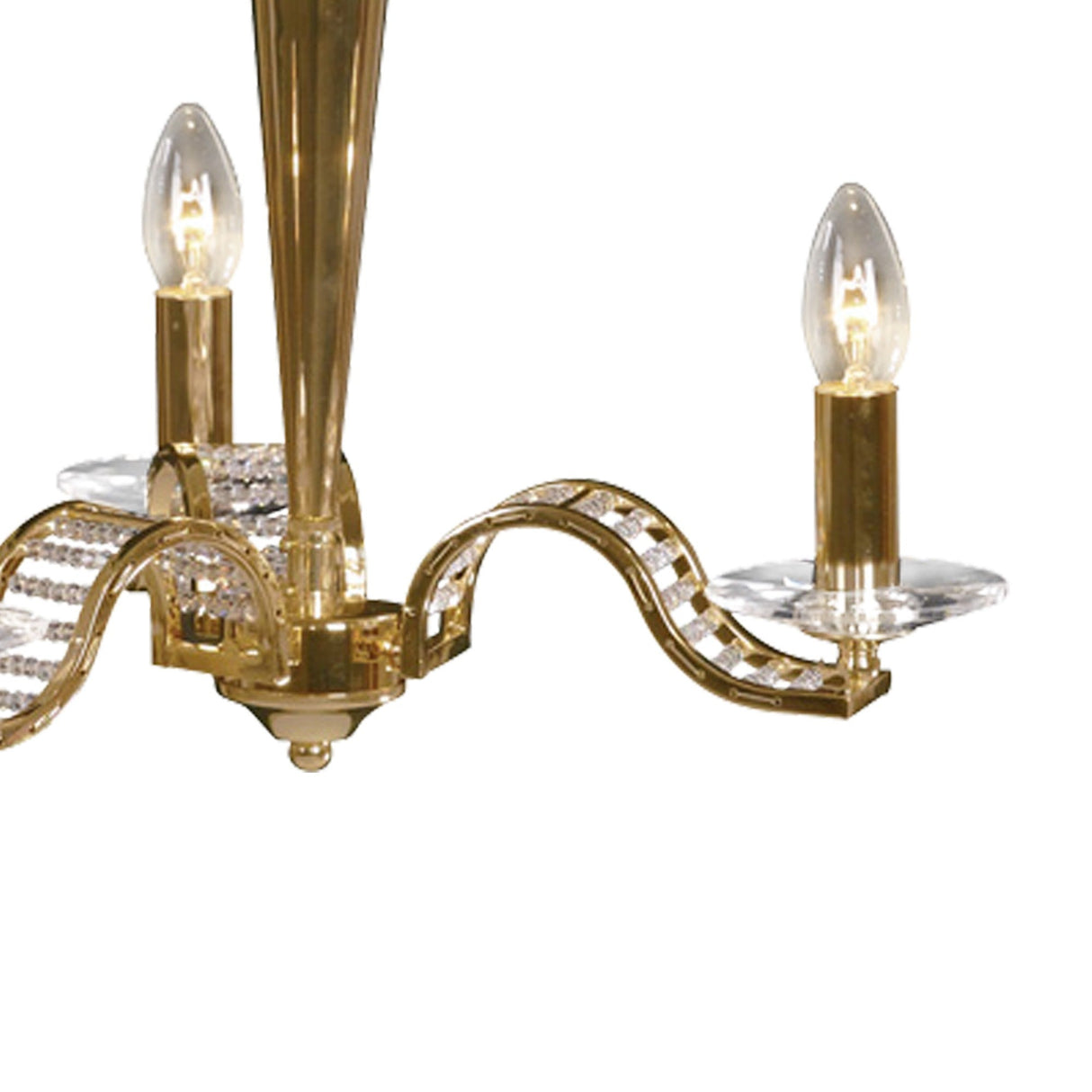 Niobe 53cm 3 Light Crystal Chandelier - French Gold