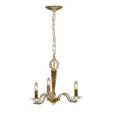 Niobe 53cm 3 Light Crystal Chandelier - French Gold