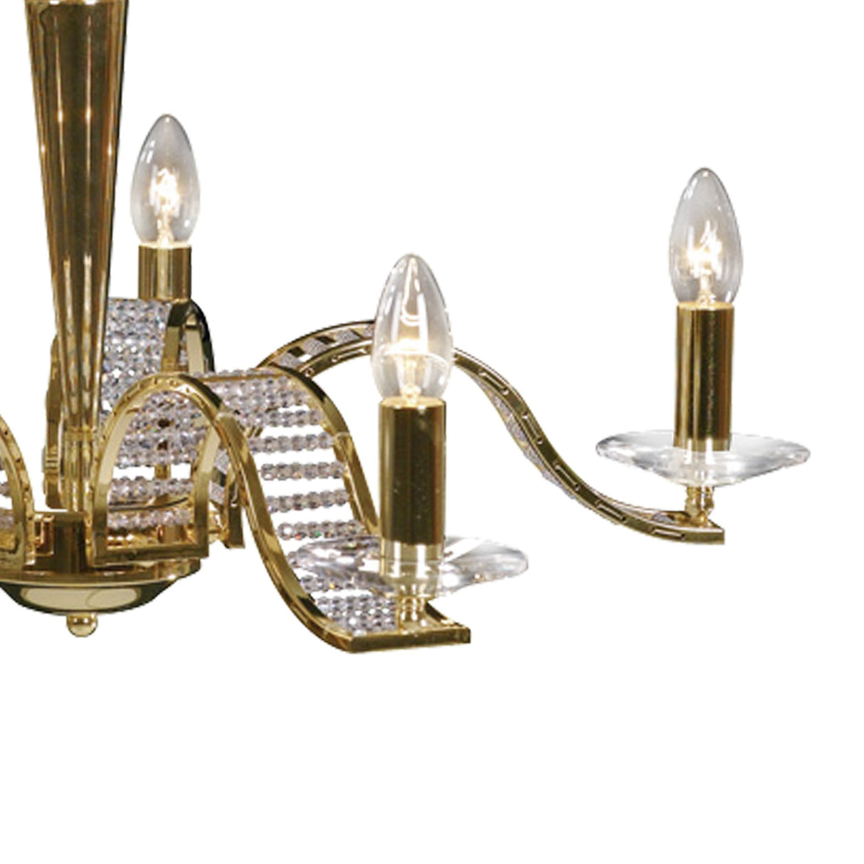 Niobe 72cm 5 Light Crystal Chandelier - French Gold