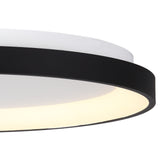 Niseko Ring LED Flush Ceiling Light 3000K 58W - Black