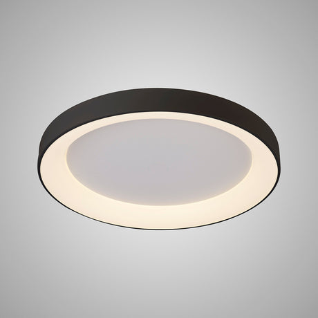 Niseko Ring LED Flush Ceiling Light 3000K 48W - Black