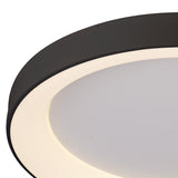 Niseko Ring LED Flush Ceiling Light 3000K 30W - Black