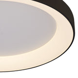 Niseko Ring LED Flush Ceiling Light 3000K 30W - Black