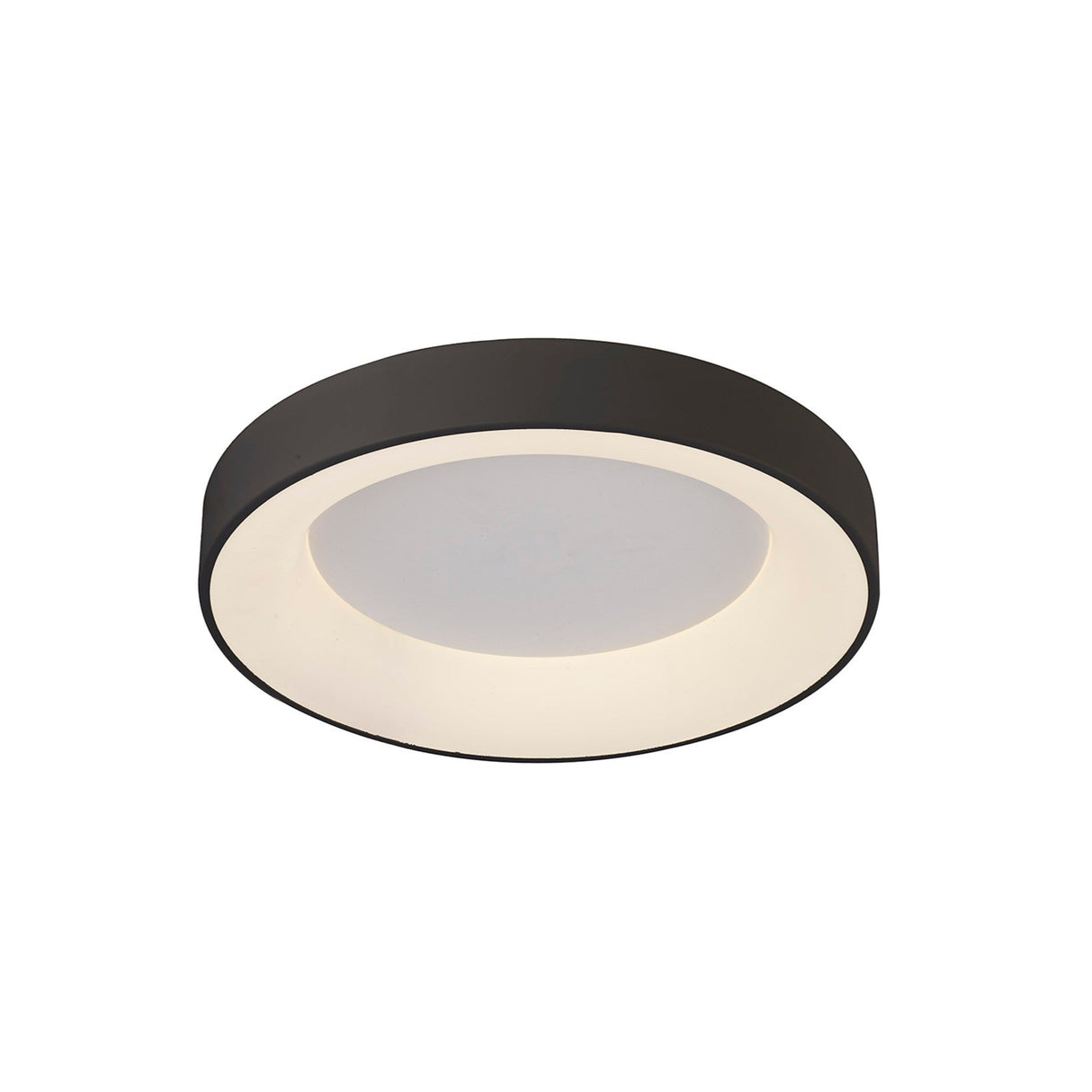 Niseko Ring LED Flush Ceiling Light 3000K 30W - Black
