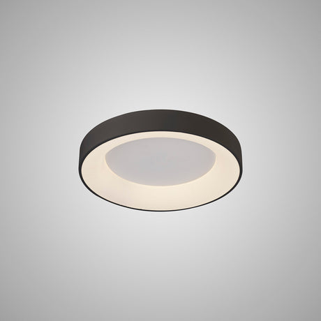 Niseko Ring LED Flush Ceiling Light 3000K 30W - Black