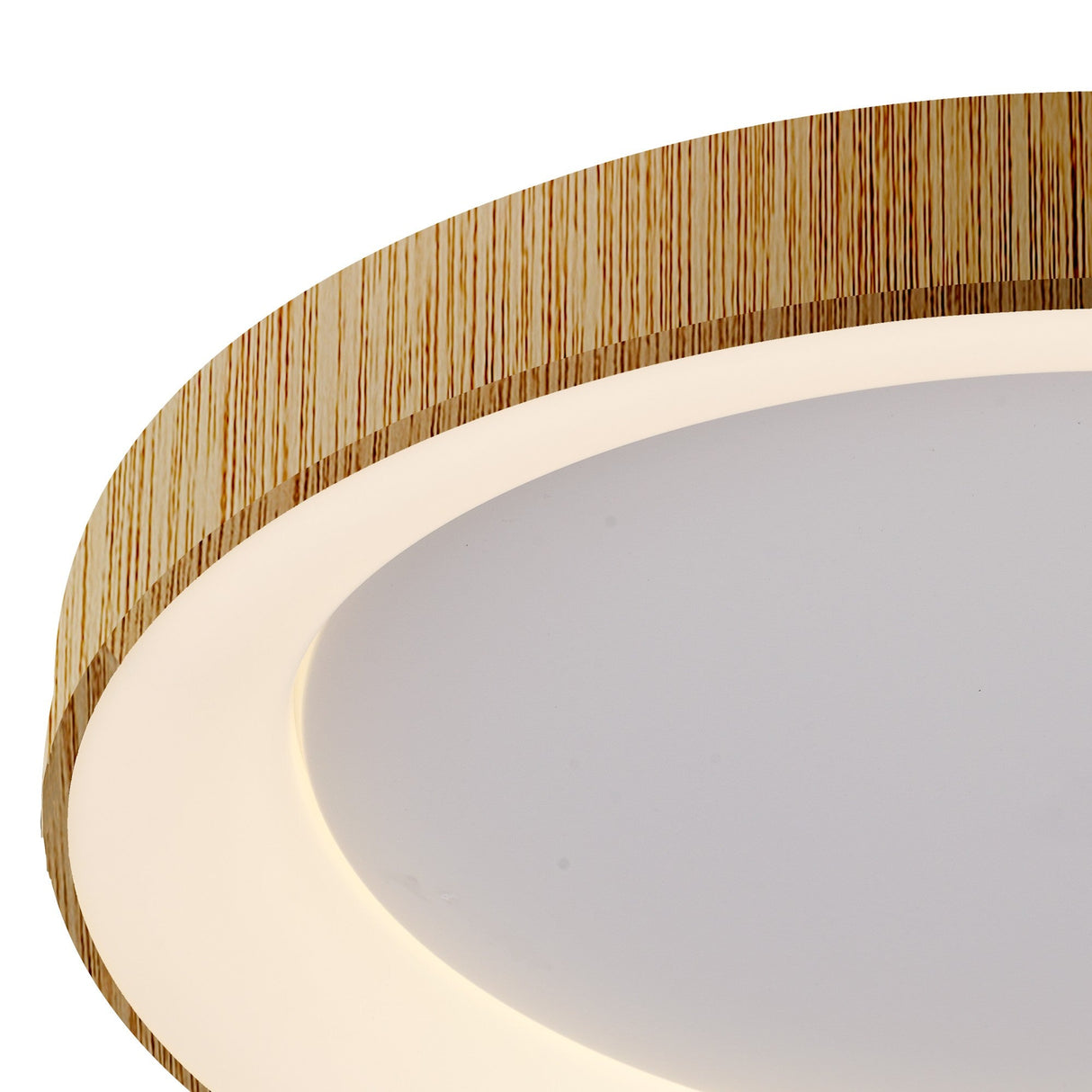 Niseko Ring LED Flush Ceiling Light 3000K 48W - Light Brown