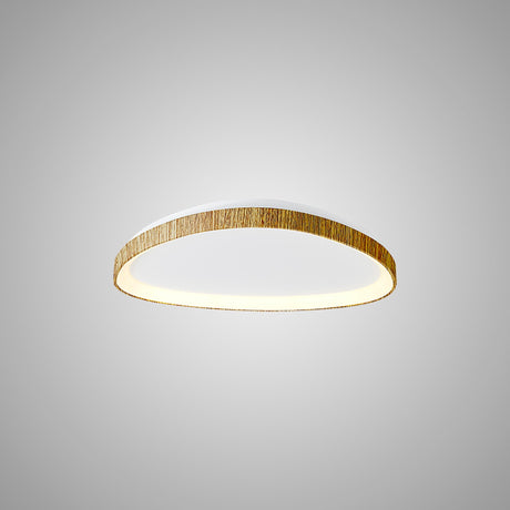 Niseko Triangular LED Flush Ceiling Light 3000K 35W - Light Brown