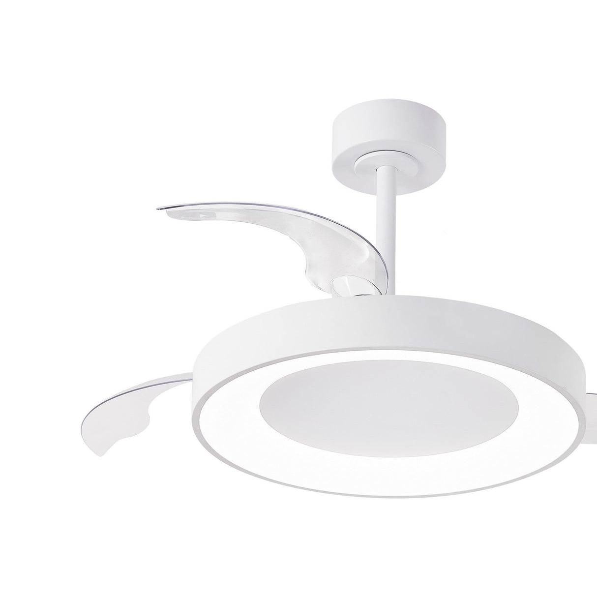 Niseko M CCT Dimmable LED Ceiling Fan Light With Remote Control - White