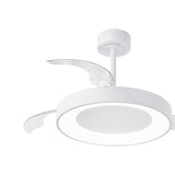 Niseko M CCT Dimmable LED Ceiling Fan Light With Remote Control - White